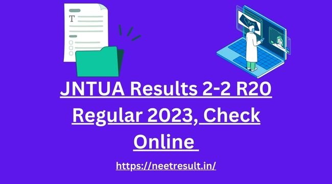 JNTUA Results 2-2 R20 Regular 2023, Check Online