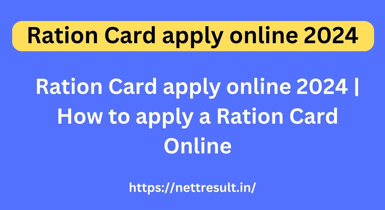 Ration Card apply online 2024